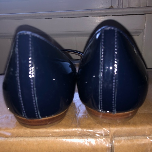 NWT Talbots Patrice Navy Leather Flats, Size 8.5 - Picture 8 of 8